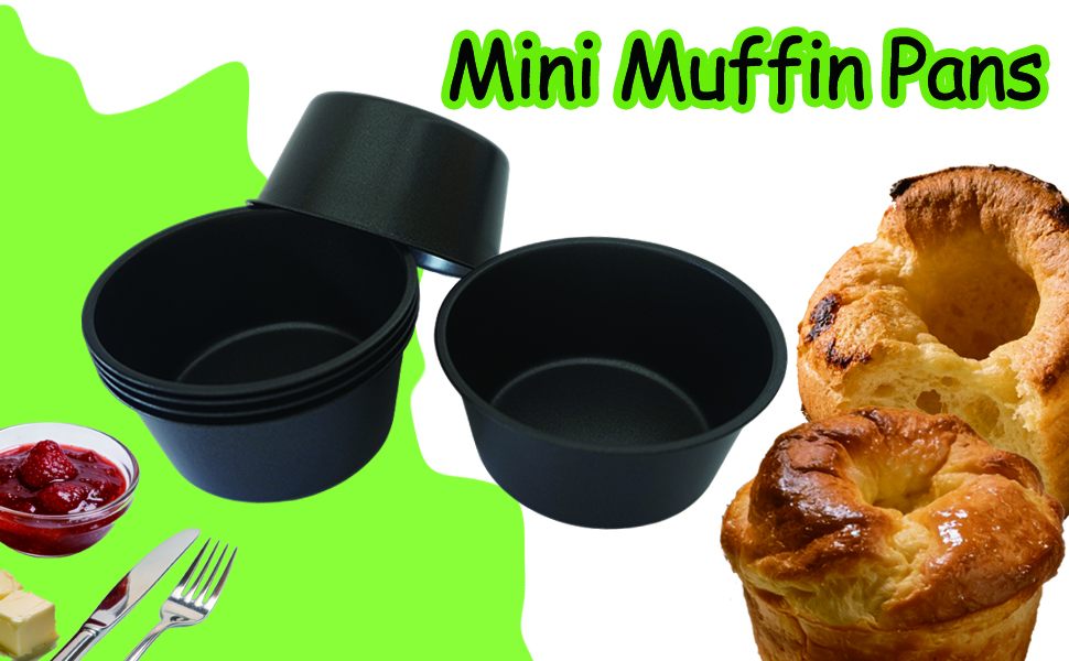 6PCS Carbon Steel Popover Pans