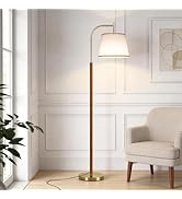 SUNMORY Wood Floor Lamp for Living Room, Mid Century Modern Standing Lamps | 3 Color Temperatures...
