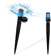 Spalolen 30PCS Push-to-Fit Drip Irrigation Emitters for 1/4 inch Irrigation Tubing, Adjustable 36...