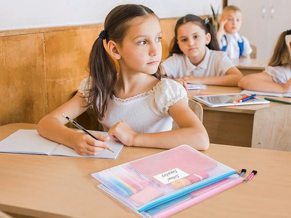 zipper pouches for classroom