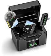 Gicorino Wireless Lavalier Microphone for iPhone & Android, Upgraded Mini Microphone with Digital...