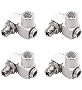 Ruibapa 4PCS 1/4Inch NPT Air Tool 360 Degree Swivel Fitting Portable Air Tool Adapter,Air Hose Co...
