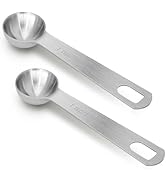 2 PCS 1 Teaspoon(5 mL | 5 cc | 1 Tsp | 1/3 Tablespoon) Stainless Steel Single Measuring Spoon, Ea...
