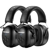 PROHEAR 037 2 Pack Bluetooth 5.0 Hearing Protection Headphones with Rechargeable, 25dB NRR Safety...