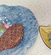 Ceramic Spoon Rest for Stove Top, Ice Cracks Leaf Cute Spoon Rest for Kitchen Counter, Cooking Sp...