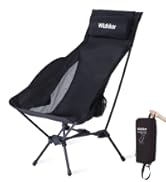 Wildhiker Portable Lightweight Folding Camping Chair – High Back, Pillow, Arm Flaps, Side Pockets...