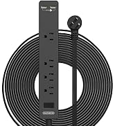 Long Extension Cord 15 Ft, NTONPOWER Ultra Thin Flat Extension Cord Under Carpet, Rug, Door, Wall...