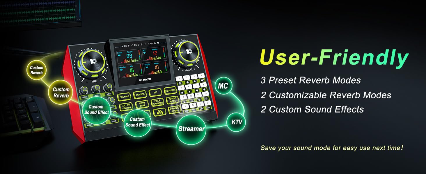computer recording audio interfaces, gaming audio mixer, pc live sound card audio mixer
