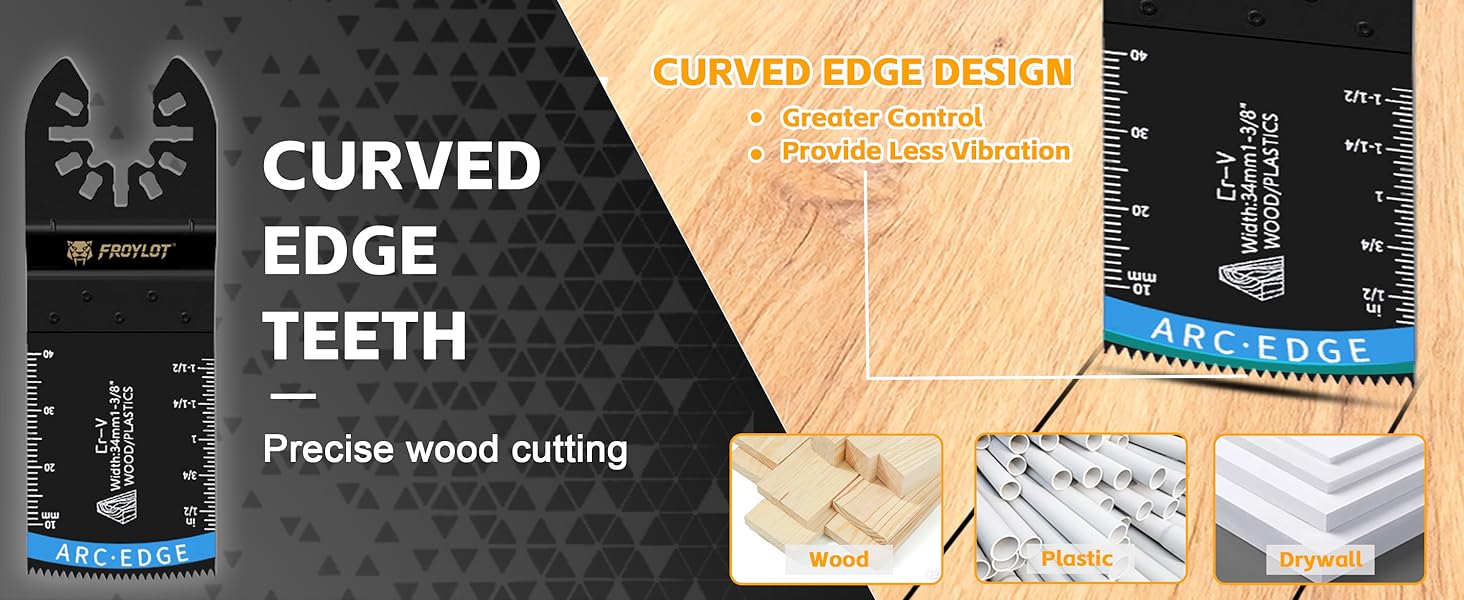 Low Vibration for Wood, Plastic & Drywall Precise Trimming