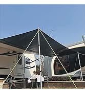 Dulepax RV Awning Sun Shade Poles. Set of Two, Adjustable Aluminum Rods for RV Awning Shade Scree...