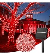 Minetom Solar String Lights Outdoor, 40FT 100 LED String Lights Solar Powered with 8 Lighting Mod...