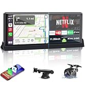 Upgraded 11.26'' Wireless Carplay Screen with Net-Flix YouTube Apps and Backup Camera Built-in En...