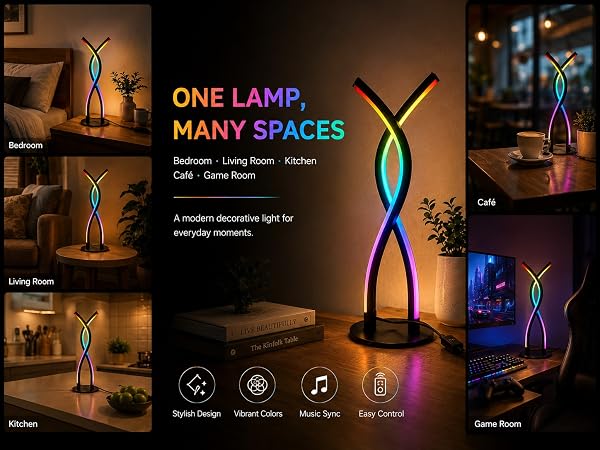 Modern decorative RGB light, perfect for everyday moments in any room.