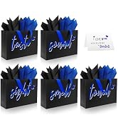 Epoesch 5 Senses Gift Bags for Him With Labels | Includes Tissue Paper & Greeting Card, Unique Bi...