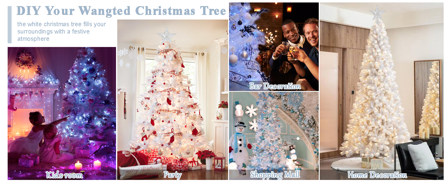 green and white christmas tree