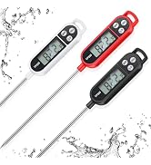 Copkim 3 Pcs Instant Read Meat Thermometer with Long Probe 9.65 Inch Kitchen Cooking Food Candy W...