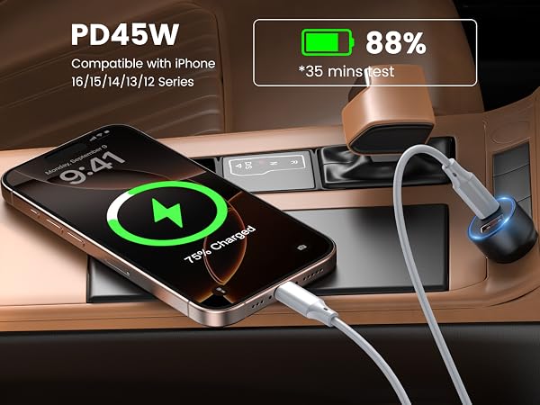 Car Phone Charger USB C