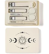 TTJHGYQO 6-Piece Nail Clipper Set with Nail File, Tweezers and ingrown toenail Removal kit Travel...