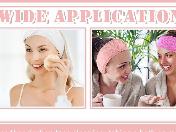 Spa Facial Headband(White, Pink)