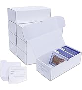 Toploader Storage Box, 8-Pack•100 Count Corrugated Cardboard Trading Card Top Loaders with Divide...