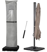 Zenicham Patio Umbrella Parasol Cover with Air Vent,600D Waterproof Cantilever Umbrella Covers,An...