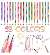 ZSCM 18 Pack Mixing of 3 Colors Magic Rainbow Gel Pens Kawaii Color Changing Ballpoint Pen Set fo...
