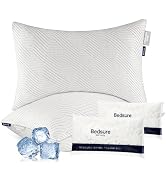 Bedsure Memory Foam Pillows Queen Size, Set of 2, Adjustable Firm Bed Pillows for Sleeping, Cooli...
