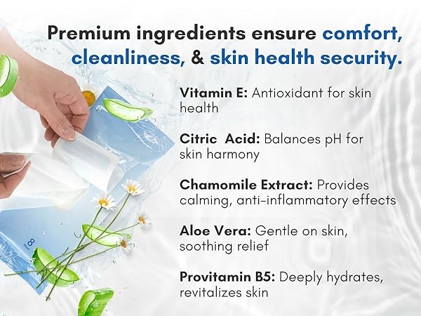 premium ingredients for premium elderly care. Hypoallergenic wipes for elderly