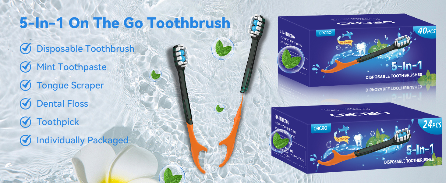 Disposable Toothbrushes with Toothpaste