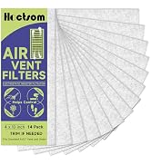 Air Vent Filter 4 x 10 Inch, Thin Air Vent Floor Heater Pre-Filter Sheet Work for Home Air Purifi...