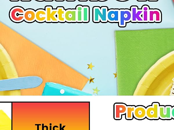 Rainbow Cocktail Napkin
