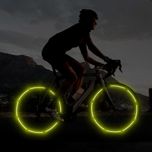 Bicycle Wheels Car Cycling Bike Motorcycle Night Reflective yellow Safety Decoration Stripes decals