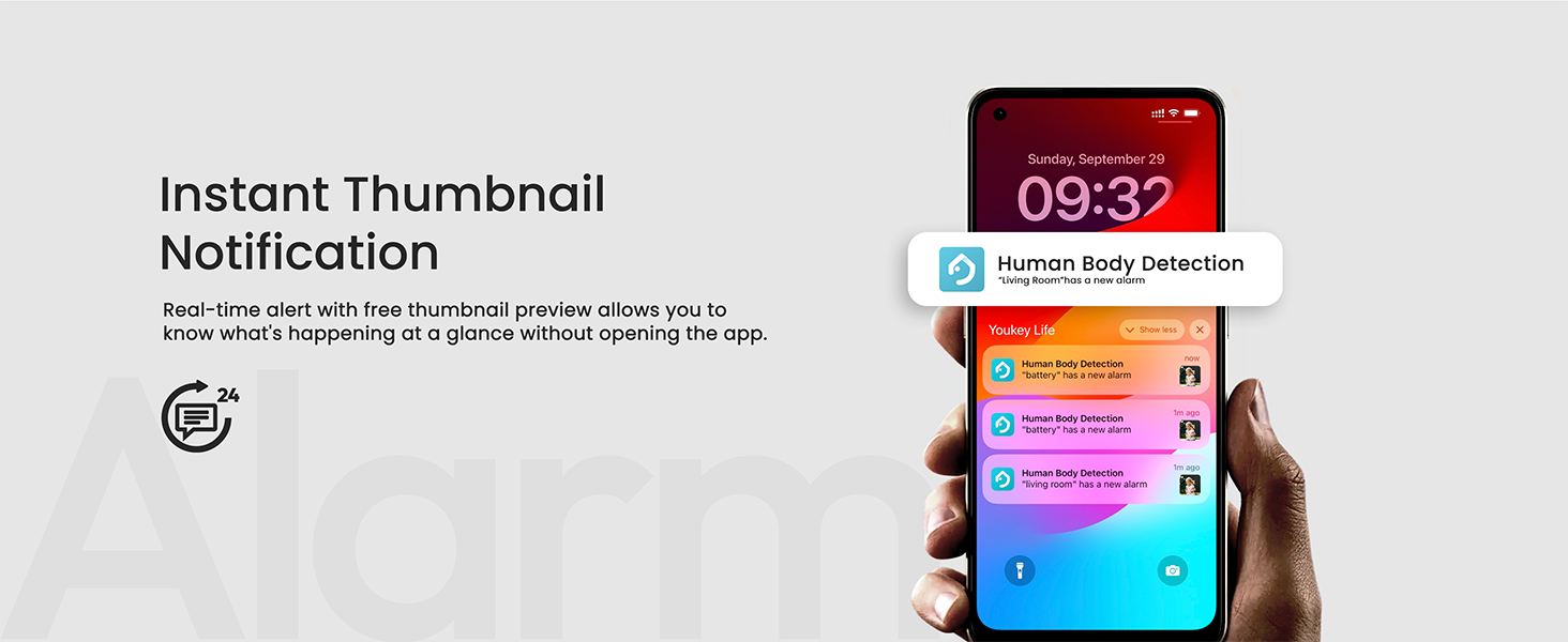 youkey indoor camera with Instant Thumbnail Notification