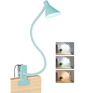 LiFMIRA Reading Light for Bed, Clip-on Desk Lamp with Flexible Neck, 3 Color Modes & 10 Dimmable ...