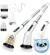 Electric Spin Scrubber for Cleaning Bathroom, Shower Scrubber Cordless Cleaning Brush with IPX7 W...