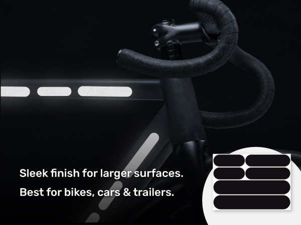 Demo Elos black 3m reflective tape outdoor using scenario as bike stickers