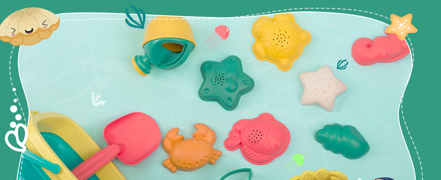 travel beach sand toy set for kids tolders