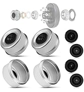 Hitchvoyager 4PCS 2.72'' Trailer Axle Wheel Hub Dust Cap Trailer Bearing Dust Cap with 8 Rubber P...