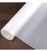 WochiTV Shelf Liner for Cabinets, Drawer 12 Inch x 4.9 Feet, Non Adhesive EVA Plastic Washable Ma...