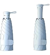 Mini Folding Travel Umbrella with Built-in Hidden Telescoping Handle,Teflon Coating, UPF 50+,UV P...
