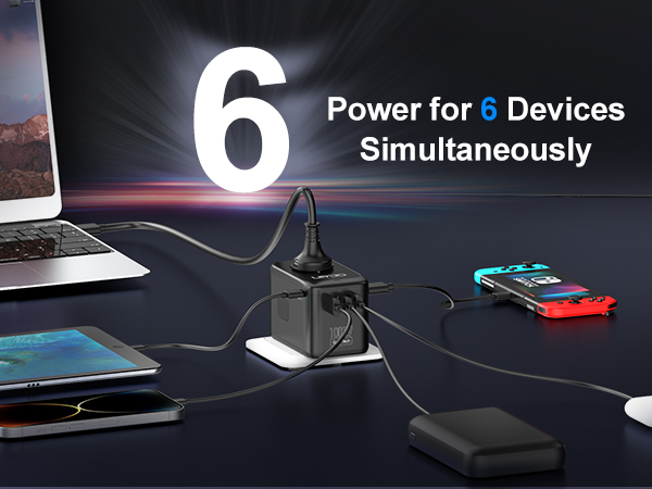 100w gan universal travel adapter