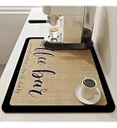 Coffee Mat 16"x24" Coffee Bar Mat Rubber Backed Bar Accessories Super Absorbent Dish Drying Mats ...