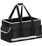 DSDCDJ Upgrade Extra Large Utility Tote Bag with Reflective Strip, Standing Reusable Grocery Bags...