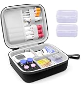 Krypthos Diabetic Supplies Travel Case, Portable Diabetes Organizer for Glucose Meter, Blood Suga...