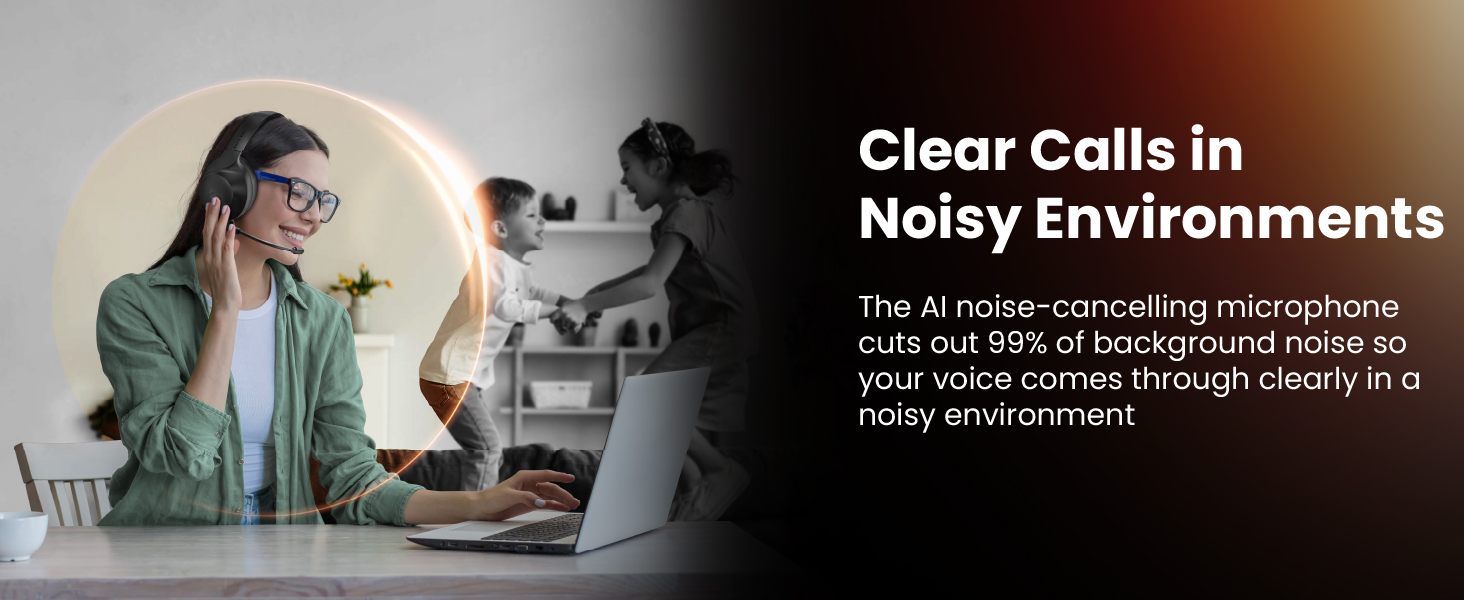 work from home headset with microphone headphones with microphone wireless bluetooth teams headset