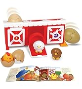 Learning Resources Peeksville Hide & Cheep Chicken Coop, Farm Animals, Farm Toys, Barn, Sensory T...