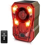 Upgraded Solar Motion Sensor Noise Maker, Adjustable Sound Barking Dog, Reduces False Alarms, IP6...