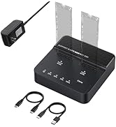 Dual Bay NVMe M.2 SSD Docking Station, USB 3.2 Gen2x2 20Gbps Offline Clone Duplicator, External S...