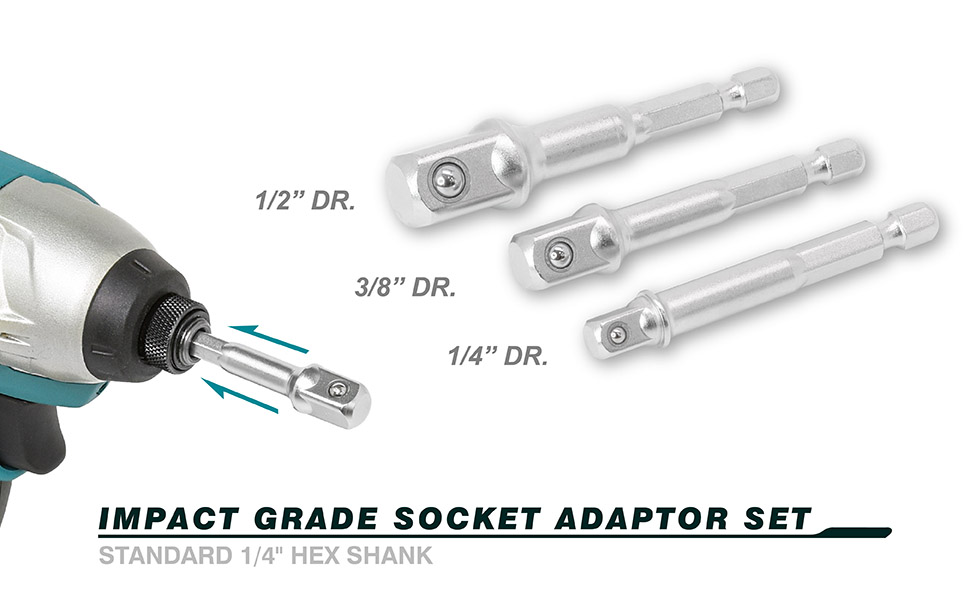 IMPACT GRADE SOCKET ADAPTOR SET