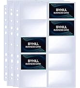 30 Pack 600 Pockets Business Card Sleeves Binder Sheets, Ultra-Clear Business Card Pages for 2/3/...